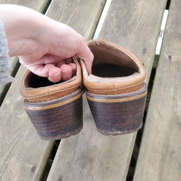 Red Wing Shoes Vintage Celina 90s y2k VSCO Camel Tan Leather Woman's Mules 7.5 - Picture 5 of 7